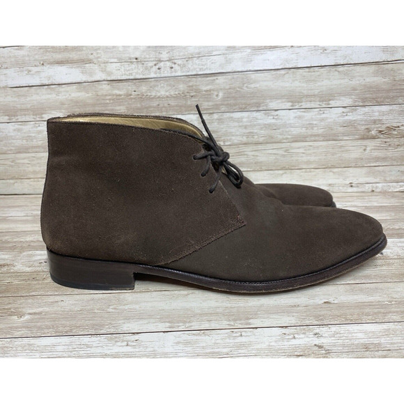 Jack Erwin Shoes Mens 12 Brown Suede Ankle Boots Laced Preppy main image 12